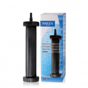 Hailea Air Stone BQ-24, распылитель цилиндр мембранный, черный, корпус пластик, для рыбоводства и прудов (утяжелённый) 65*240мм